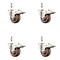 Service Caster 3 Inch 316SS High Temp Glass Filled Nylon 3/8 Inch Stem Caster Set Lock Brake SCC-SS316TSTTL20S314-GFNSHT-381615-4 - alternate 1